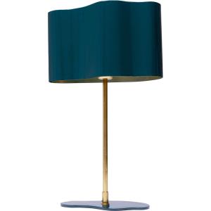 Lampe nuage en acier bleu pétrole et doré