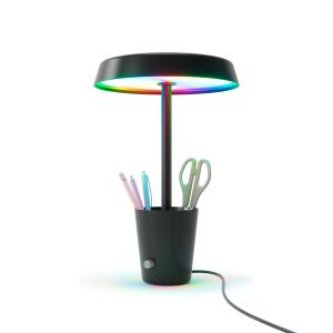 Lampe portable et intelligente noir en métal