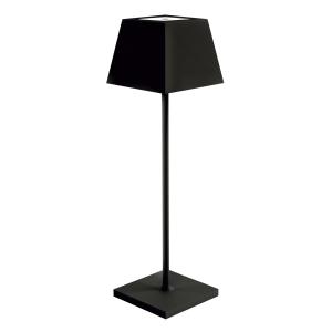 Lampe rechargeable carré en métal, noir H:37cm