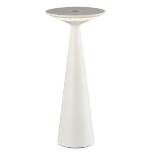 Lampe rechargeable en aluminium, blanc H:30cm