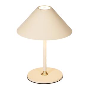 Lampe rechargeable en métal, beige D :15cm