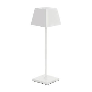 Lampe rechargeable en métal, blanc H:37cm