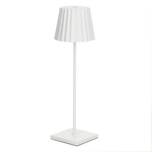 Lampe rechargeable en métal, blanc H:38cm