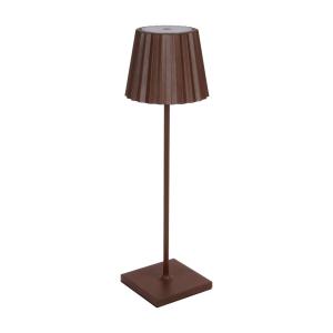 Lampe rechargeable en métal, maron H:38cm