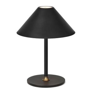 Lampe rechargeable en métal, noir D :15cm