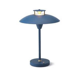 Lampe rechargeable métal bleu H:30cm