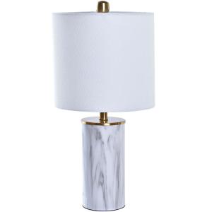 Lampe ronde et abat-jour blanc - 23x23x47cm