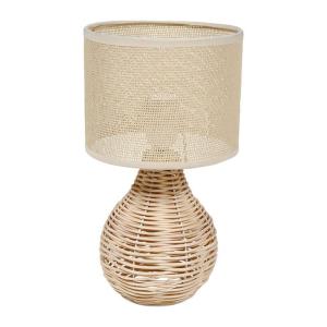 Lampe rotin abat-jour naturel