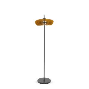 Lampe sur pied en contreplaqué couleur miel