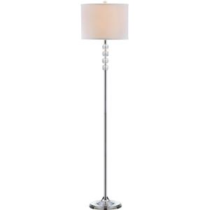 Lampe sur pied en Cristal/metal Argent