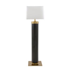 Lampe sur pied en métal noir et finition laiton doré H165 c…