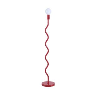 Lampe sur pied Wama en métal rouge