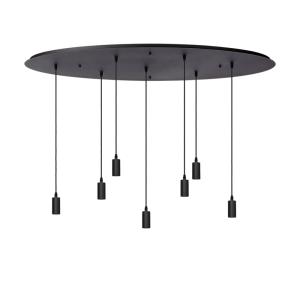 Lampe suspendue à 7 sources lumineuses en métal noir