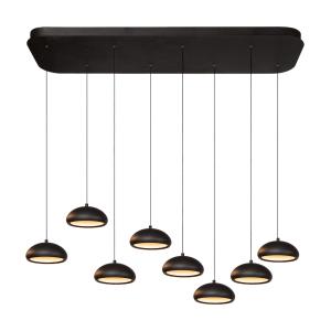 Lampe suspendue à 8 points lumineux, noire, 40 x 125 x 130…