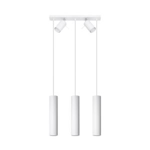 Lampe suspendue acier blanc H 100 cm