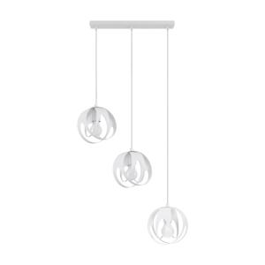Lampe suspendue acier blanc H 117 cm
