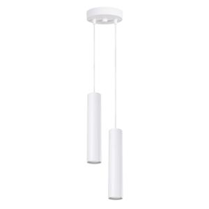Lampe suspendue acier blanc H 118 cm