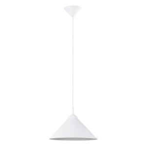 Lampe suspendue acier blanc H 76 cm