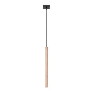 Lampe suspendue acier/bois H 120 cm