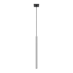 Lampe suspendue acier chrome H 52 cm
