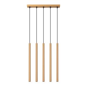 Lampe suspendue acier l'or H 103 cm
