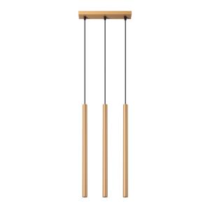 Lampe suspendue acier l'or H 110 cm