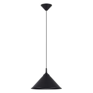 Lampe suspendue acier noir H 76 cm
