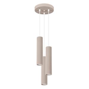 Lampe suspendue aluminium taupe H 108 cm