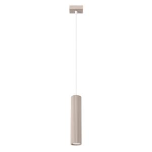Lampe suspendue aluminium taupe H 118 cm