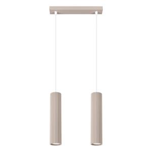 Lampe suspendue aluminium taupe H 90 cm