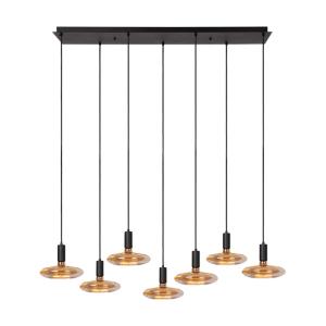 Lampe suspendue avec 7 ampoules en forme d'OVNI, 110x31x30cm