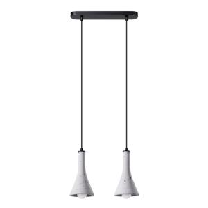 Lampe suspendue béton gris H 113 cm