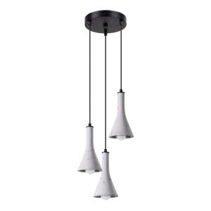 Lampe suspendue béton gris H 115 cm