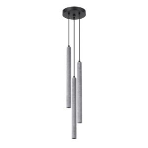 Lampe suspendue béton gris H 117 cm