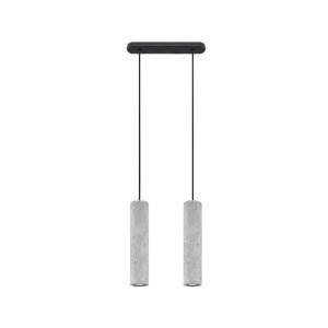 Lampe suspendue béton gris H 90 cm