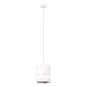 Lampe suspendue céramique blanc H 126 cm