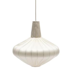 Lampe suspendue, crème, lin