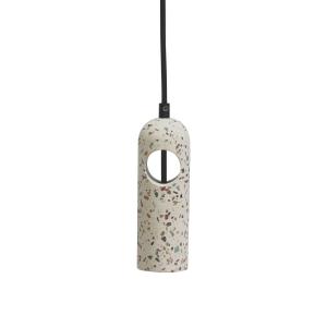 Lampe suspendue en ciment blanc E27