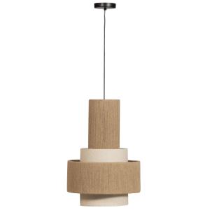 Lampe suspendue en corde beige