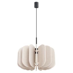 Lampe suspendue feutre/acier beige/noir H 146 cm