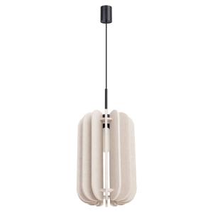 Lampe suspendue feutre/acier beige/noir H 165 cm