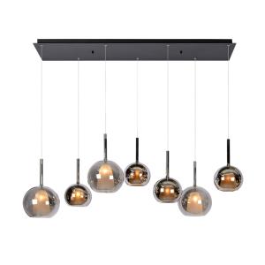 Lampe suspendue métal gris - 7 ampoules