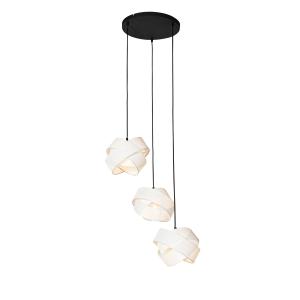 Lampe suspendue moderne blanche avec 3 lumières