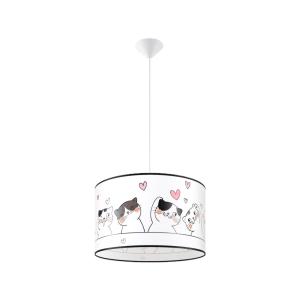 Lampe suspendue PVC multicolore H 95 cm