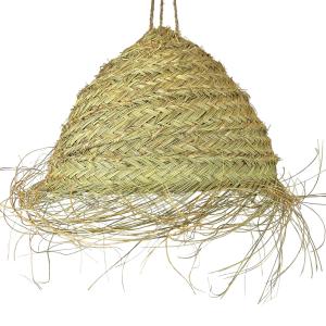 Lampe suspension à franges en fibres naturelles D. 50cm