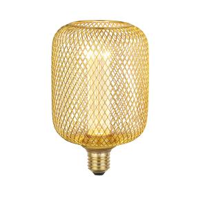 Lampe tambour led maille dorée e27 3.5w 120 lm - D10 x H16.…