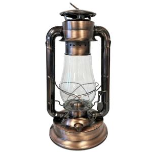 Lampe tempête couleur bronze en métal 38 cm