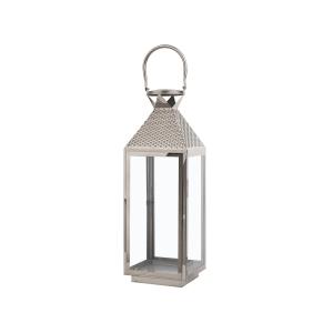Lanterne argentée 55 cm