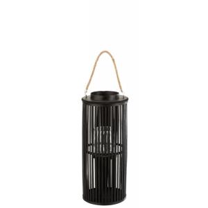 Lanterne bambou noir H60cm