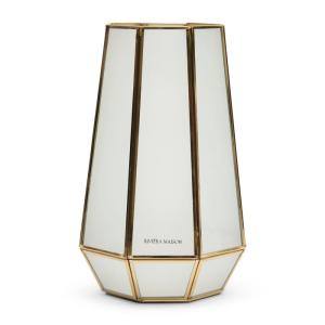 Lanterne, couleur or et verre dépoli